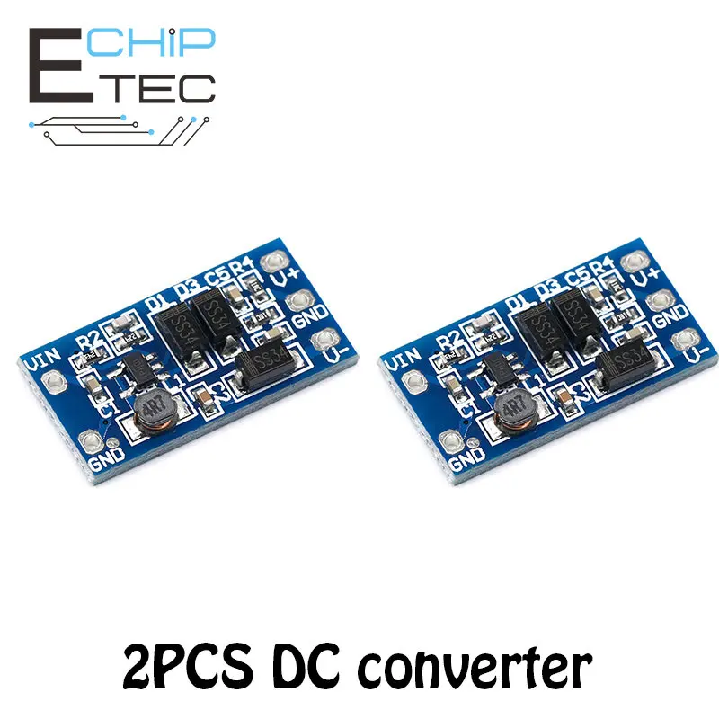 2PCS Power Module 2.8V - 5.5V Input Positive and Negative 12V Output 5V to 12V DC DC Converter Board
2PCS Power Module 2.8V - 5.5V Input Positive and Negative 12V Output 5V to 12V DC DC Converter Board
