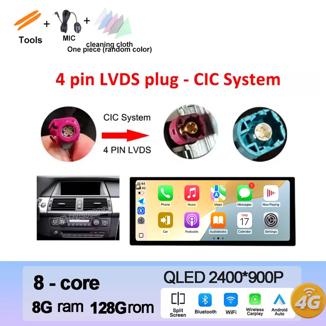 Для BMW X5 E70 X6 E71 2008-2013 Система CCC/CIC Беспроводная система Carplay Android 15 Автомобильный радиоприемник Мультимедийный плеер GPS Navi WiFi + 4G
Для BMW X5 E70 X6 E71 2008-2013 Система CCC/CIC Беспроводная система Carplay Android 15 Автомобильный радиоприемник Мультимедийный плеер GPS Navi WiFi + 4G