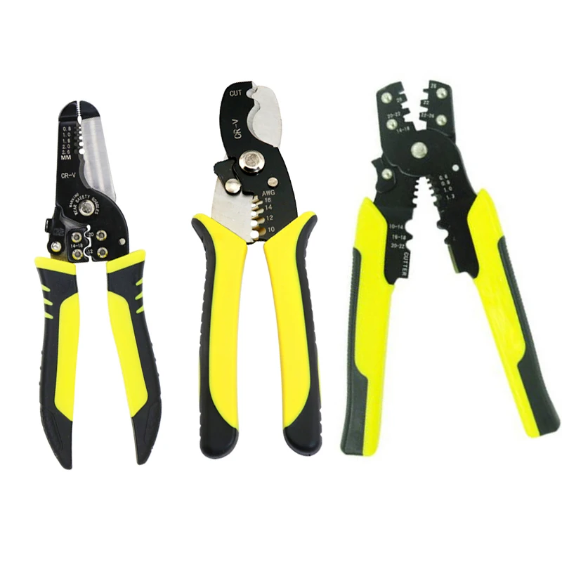 

Automatic Crimping Tool Cable Wire Stripper Peeling Pliers Adjustable Terminal Cutter Wire multi-tool Crimper Free Shipping