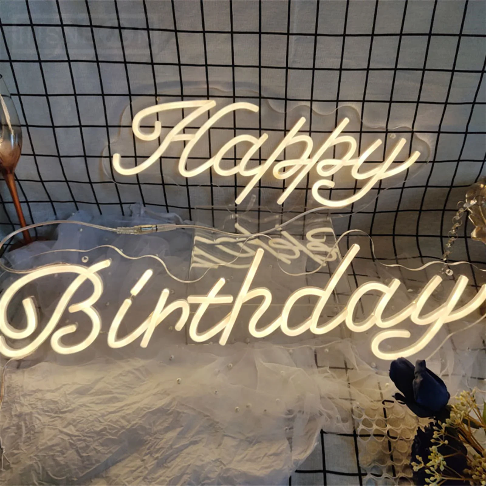 Неоновая вывеска "с днем рождения", лампа для дня рождения, настенное украшение, эстетический декор комнаты, неоновая вывеска, декор для клуба, бара, неоновая подсветка 
Неоновая вывеска "с днем рождения", лампа для дня рождения, настенное украшение, эстетический декор комнаты, неоновая вывеска, декор для клуба, бара, неоновая подсветка