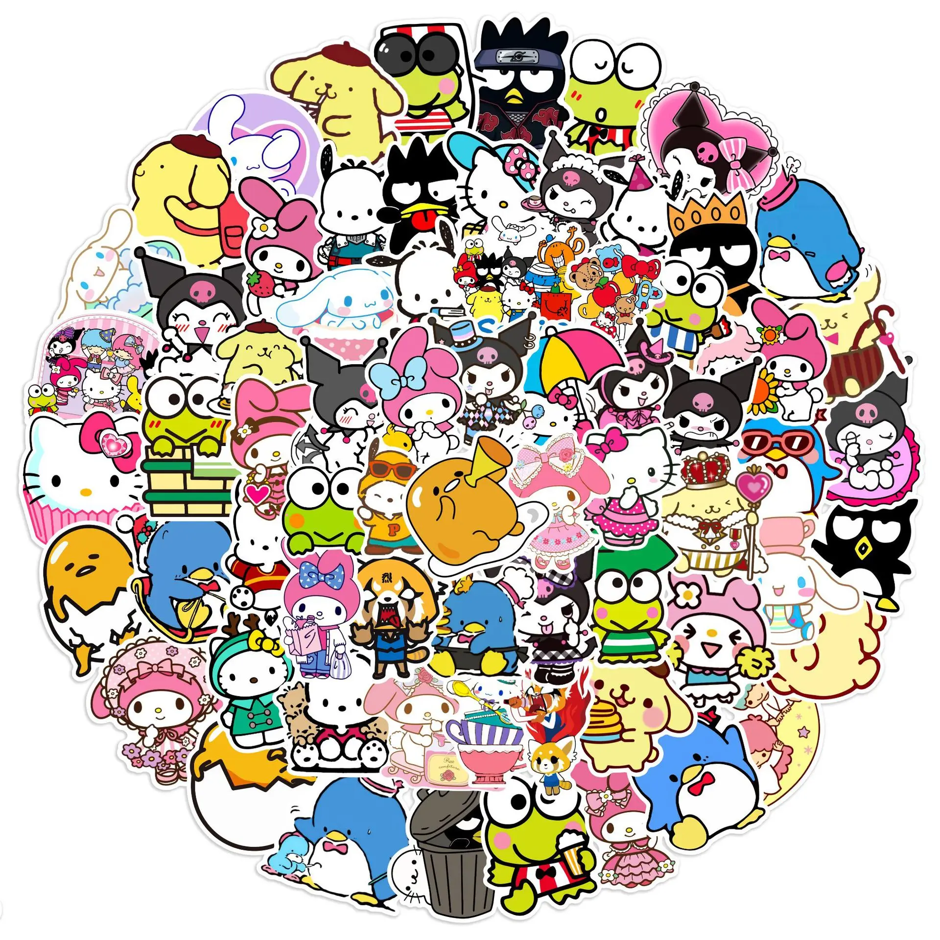 100pcs Sanrio Cartoon Image Sticker Cute Cinnamoroll Kuromi MyMelody BAD BADTZ-MARU Waterproof Pocket Sticker
100pcs Sanrio Cartoon Image Sticker Cute Cinnamoroll Kuromi MyMelody BAD BADTZ-MARU Waterproof Pocket Sticker