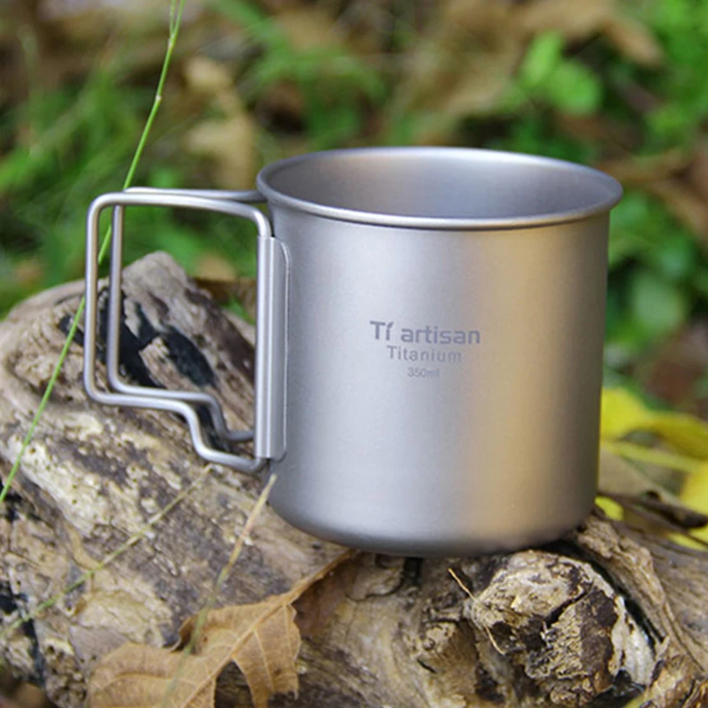 350ml Mug Portable Outdoor Travel Folding Handle Titanium Water Cup Camping Hiking Picnic Drinking Mugs Ta8303
350ml Mug Portable Outdoor Travel Folding Handle Titanium Water Cup Camping Hiking Picnic Drinking Mugs Ta8303