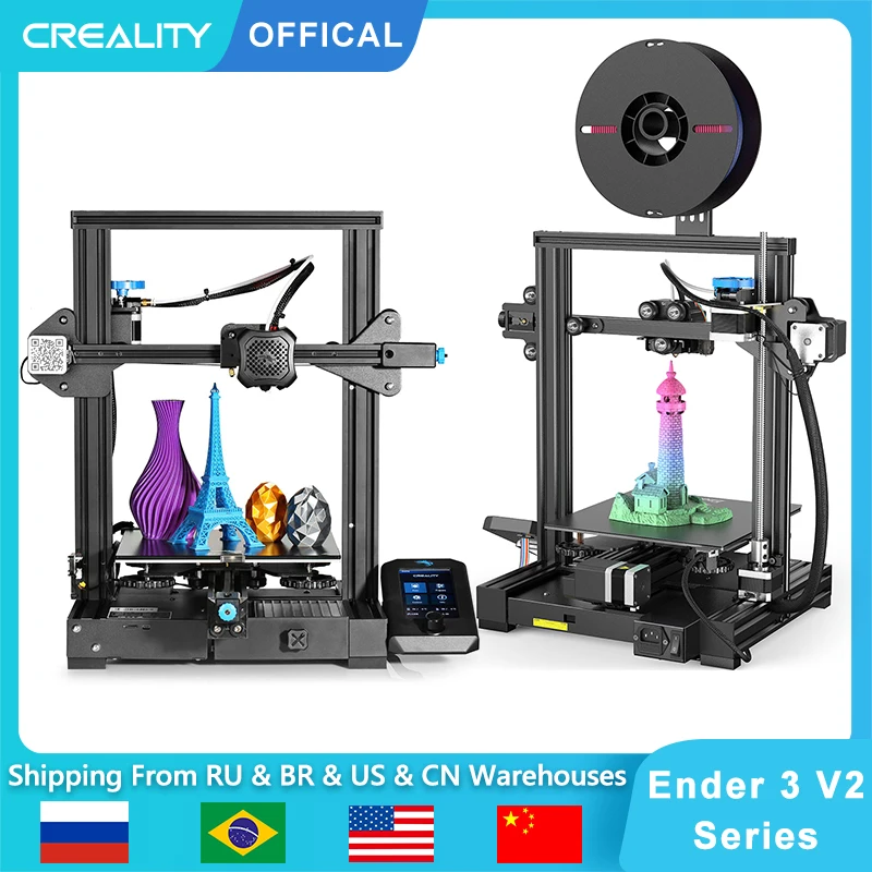 Модернизированный 3D-принтер CREALITY Ender 3 V2 с бесшумной материнской платой, стеклянная платформа, источник питания MeanWell, возобновление печати
Модернизированный 3D-принтер CREALITY Ender 3 V2 с бесшумной материнской платой, стеклянная платформа, источник питания MeanWell, возобновление печати