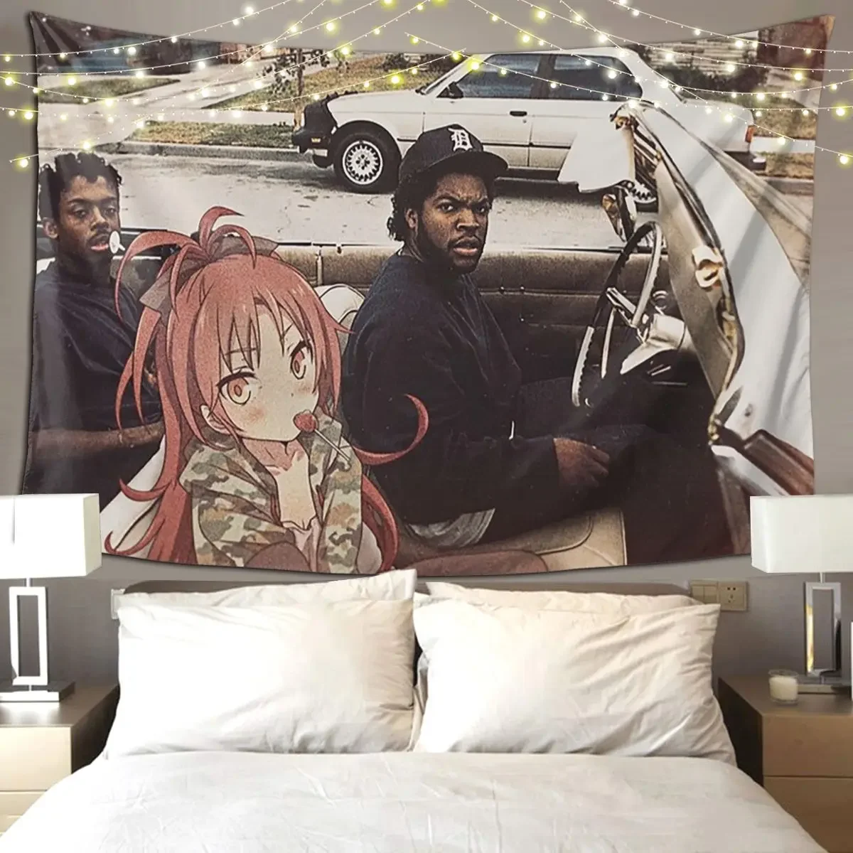 Гобелен Waifuz N The Hood мастерство Kyoko Saku настенный эстетический домашний декор