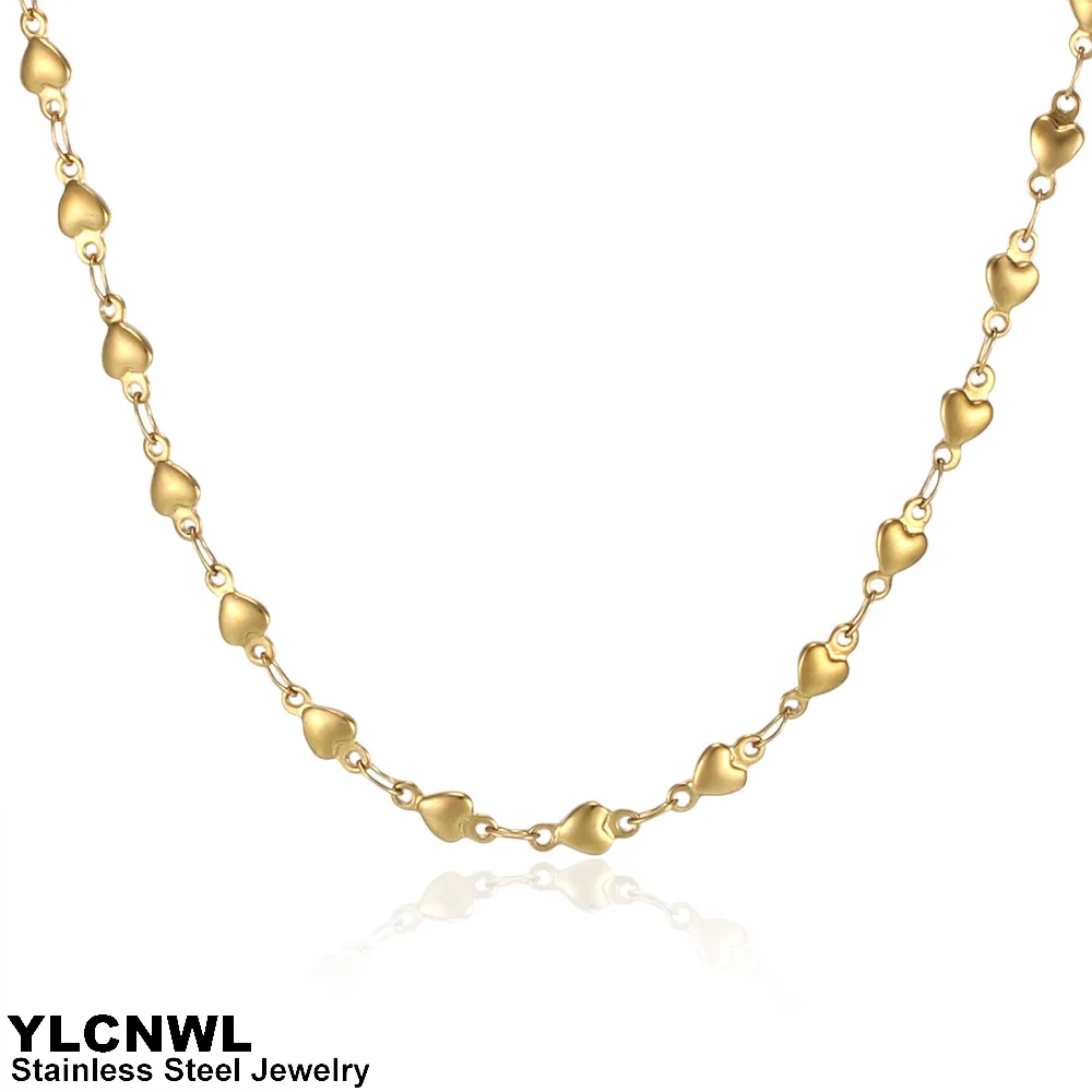 Stainless Steel Heart Chain Necklace For Women Gold Silver Color Charm Female Necklaces Choker Cute Romantic Jewelry 16-30 Inch
Stainless Steel Heart Chain Necklace For Women Gold Silver Color Charm Female Necklaces Choker Cute Romantic Jewelry 16-30 Inch