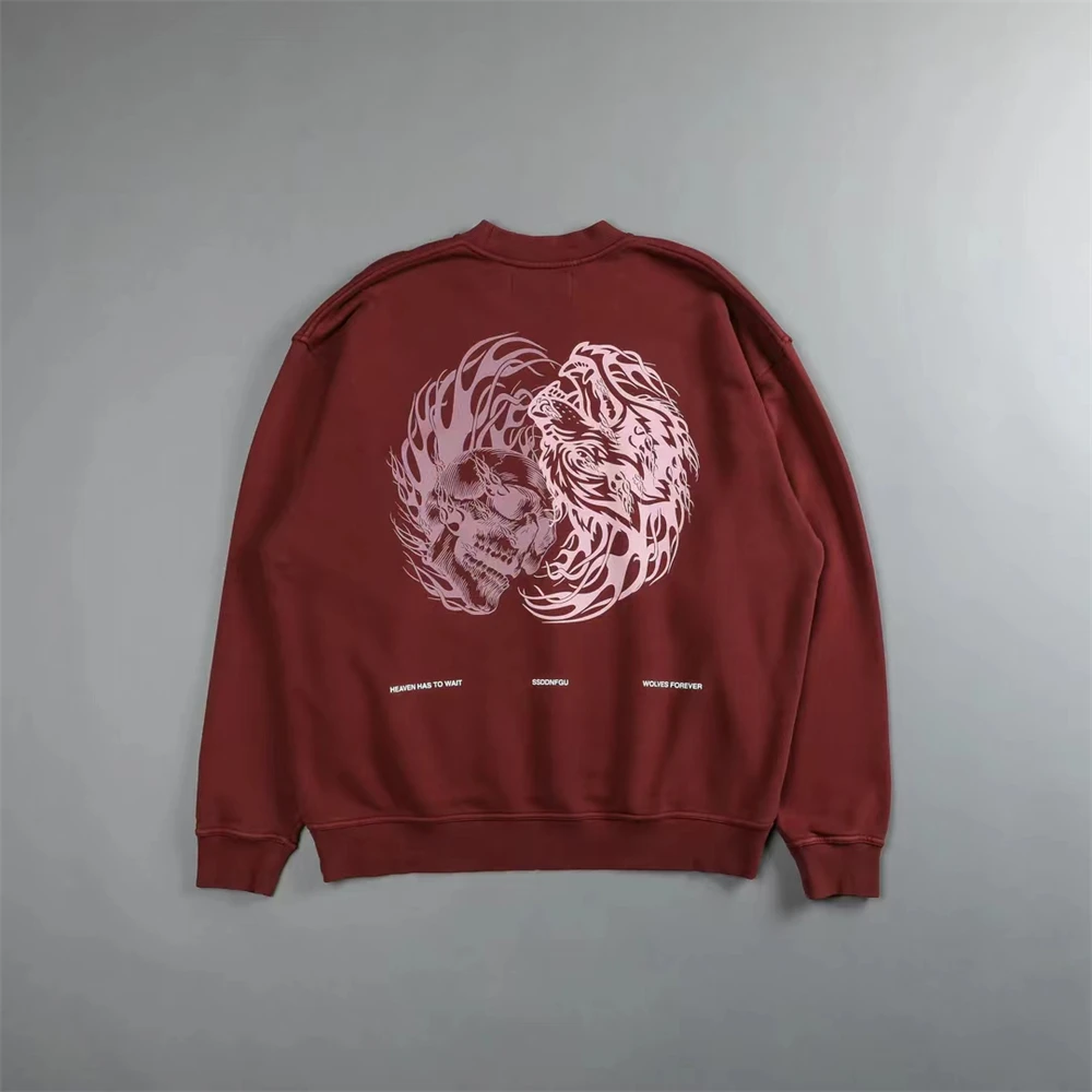 Спортивная флисовая мужская одежда DARC с принтом черепа + волка, Осень-зима, винтажная толстовка с круглым вырезом, уличная одежда, свободный хлопковый пуловер, топы
Спортивная флисовая мужская одежда DARC с принтом черепа + волка, Осень-зима, винтажная толстовка с круглым вырезом, уличная одежда, свободный хлопковый пуловер, топы