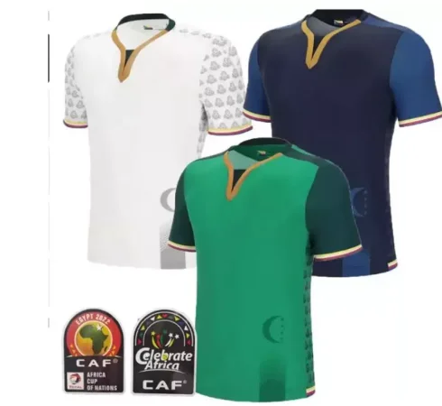 

2022 2023 The Comoros soccer jersey 22 23 home green away white third blue Faïz Selemani El Fardou Ben Youssouf M'Changama Fouad