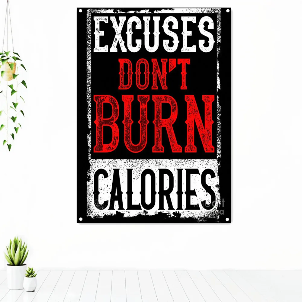 EXCUSES DON'T BURN CALORIES. Exercise Fitness Inspirational Quotes Tapestry Motivational Letter Wall Art Posters Banners Flag
EXCUSES DON'T BURN CALORIES. Exercise Fitness Inspirational Quotes Tapestry Motivational Letter Wall Art Posters Banners Flag