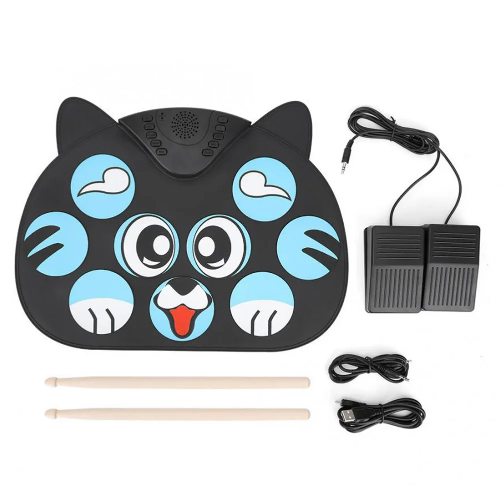 9 Pads Foldable Roll Up Electric Drum Set USB With Foot Pedals For Kids Beginner Colorful Cartoon Drum Pads 7 Group Of Drum Set
9 Pads Foldable Roll Up Electric Drum Set USB With Foot Pedals For Kids Beginner Colorful Cartoon Drum Pads 7 Group Of Drum Set