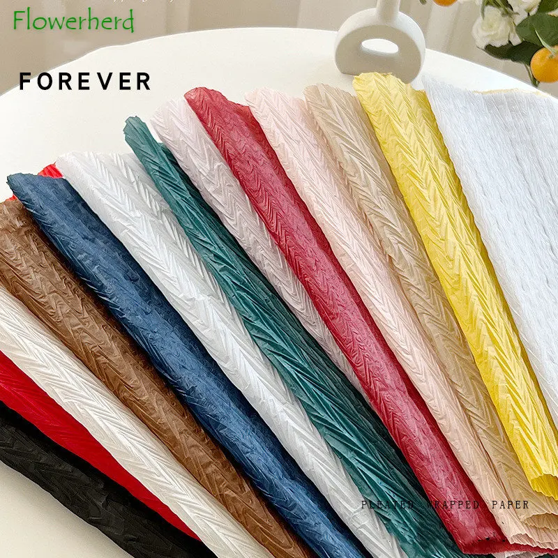 Pleated Yarn Art Craft Paper DIY Wrinkled Flower Bouquet Wrapping Paper V Non-woven Floral Packaging Florist Wrapping Paper 
Pleated Yarn Art Craft Paper DIY Wrinkled Flower Bouquet Wrapping Paper V Non-woven Floral Packaging Florist Wrapping Paper
