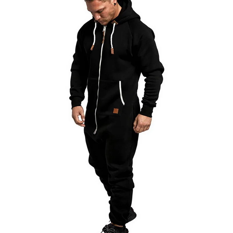 Mens Onesie Jumpsuit Pajamas Lon Sleeve Sweatpants Pure Color Splicin Autumn Winter Casual die Male Zipper Jumpsuit
Mens Onesie Jumpsuit Pajamas Lon Sleeve Sweatpants Pure Color Splicin Autumn Winter Casual die Male Zipper Jumpsuit