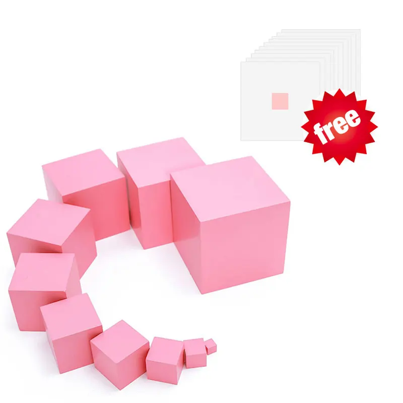 Wooden Montessori Materials Pink Tower Solid Cube Cards Early Childhood Education Preschool Kids Toys Juguetes Montessori C366F
Wooden Montessori Materials Pink Tower Solid Cube Cards Early Childhood Education Preschool Kids Toys Juguetes Montessori C366F