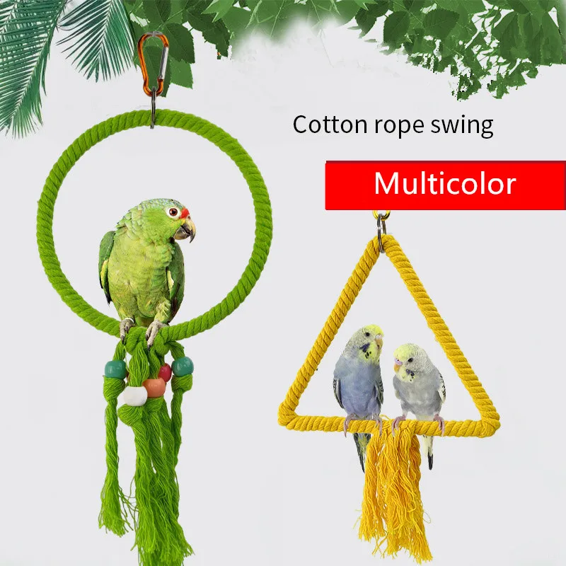 Pet Bird Parrot Toy Cotton Rope Circle Toys Swing Ring Stand Climb Toy Parrot Perch Hanging Cage Bird Parrot Cage Pet Bird Toy
Pet Bird Parrot Toy Cotton Rope Circle Toys Swing Ring Stand Climb Toy Parrot Perch Hanging Cage Bird Parrot Cage Pet Bird Toy