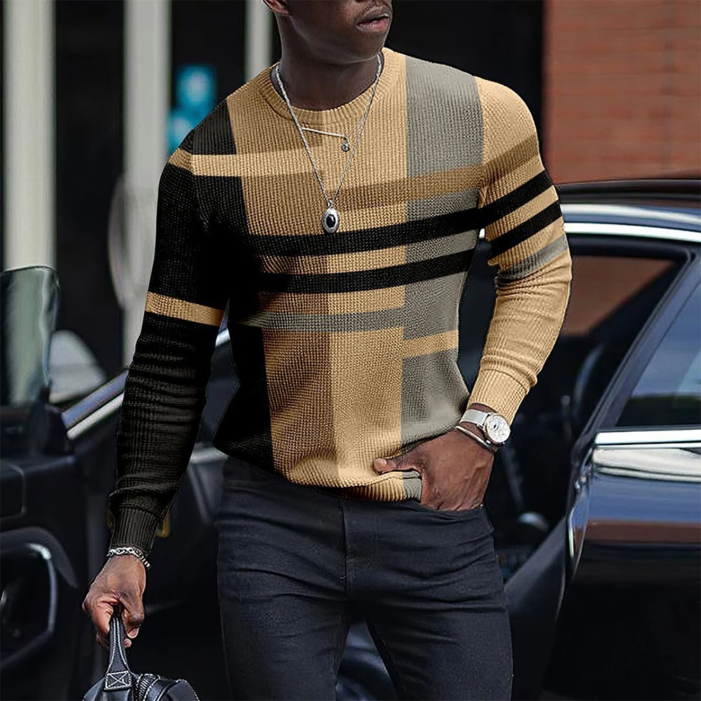 Men's Sweatshirt Autunm Winter Waffle Pullover Shirts Casual Stylish Print Long Sleeve T-Shirt Round Neck Coats A50
Men's Sweatshirt Autunm Winter Waffle Pullover Shirts Casual Stylish Print Long Sleeve T-Shirt Round Neck Coats A50