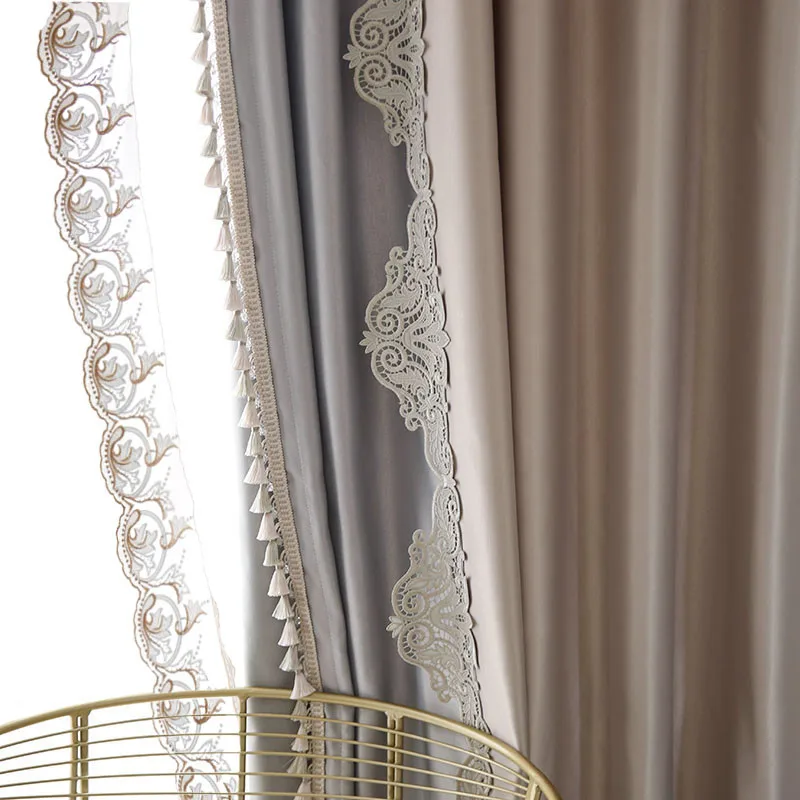 Light luxury American High-precision Simulation Silk Stitching Tassel Lace Curtain Baroque Style Curtain For Living Room Bedroom
Light luxury American High-precision Simulation Silk Stitching Tassel Lace Curtain Baroque Style Curtain For Living Room Bedroom