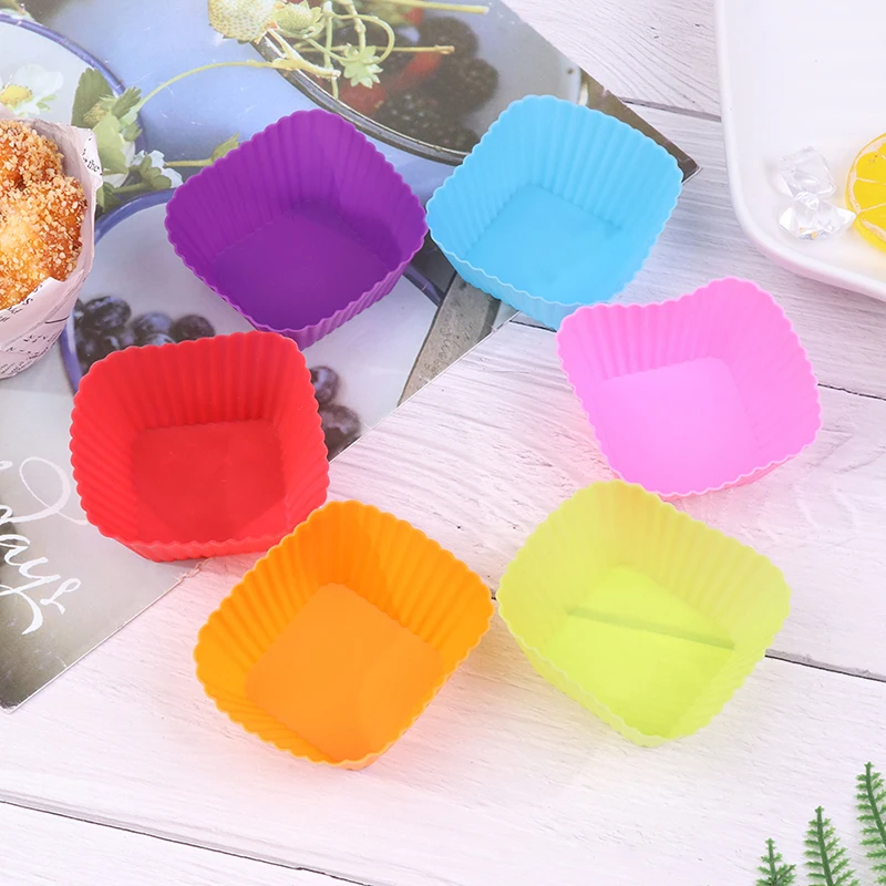 1/6Pcs 7cm Square Shaped Jelly Pudding Mold Muffin Cake Cup Silicone Molds Kitchen Baking Accessories
1/6Pcs 7cm Square Shaped Jelly Pudding Mold Muffin Cake Cup Silicone Molds Kitchen Baking Accessories