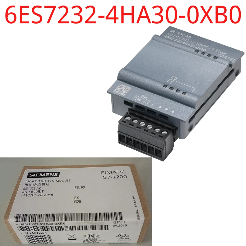 6ES7232-4HA30-0XB0 Brand New SIMATIC S7-1200, Analog output, SB 1232, 1 AO, +/-10 V DC (12 bit resol.) or 0-20mA (11 bit resol.)
6ES7232-4HA30-0XB0 Brand New SIMATIC S7-1200, Analog output, SB 1232, 1 AO, +/-10 V DC (12 bit resol.) or 0-20mA (11 bit resol.)