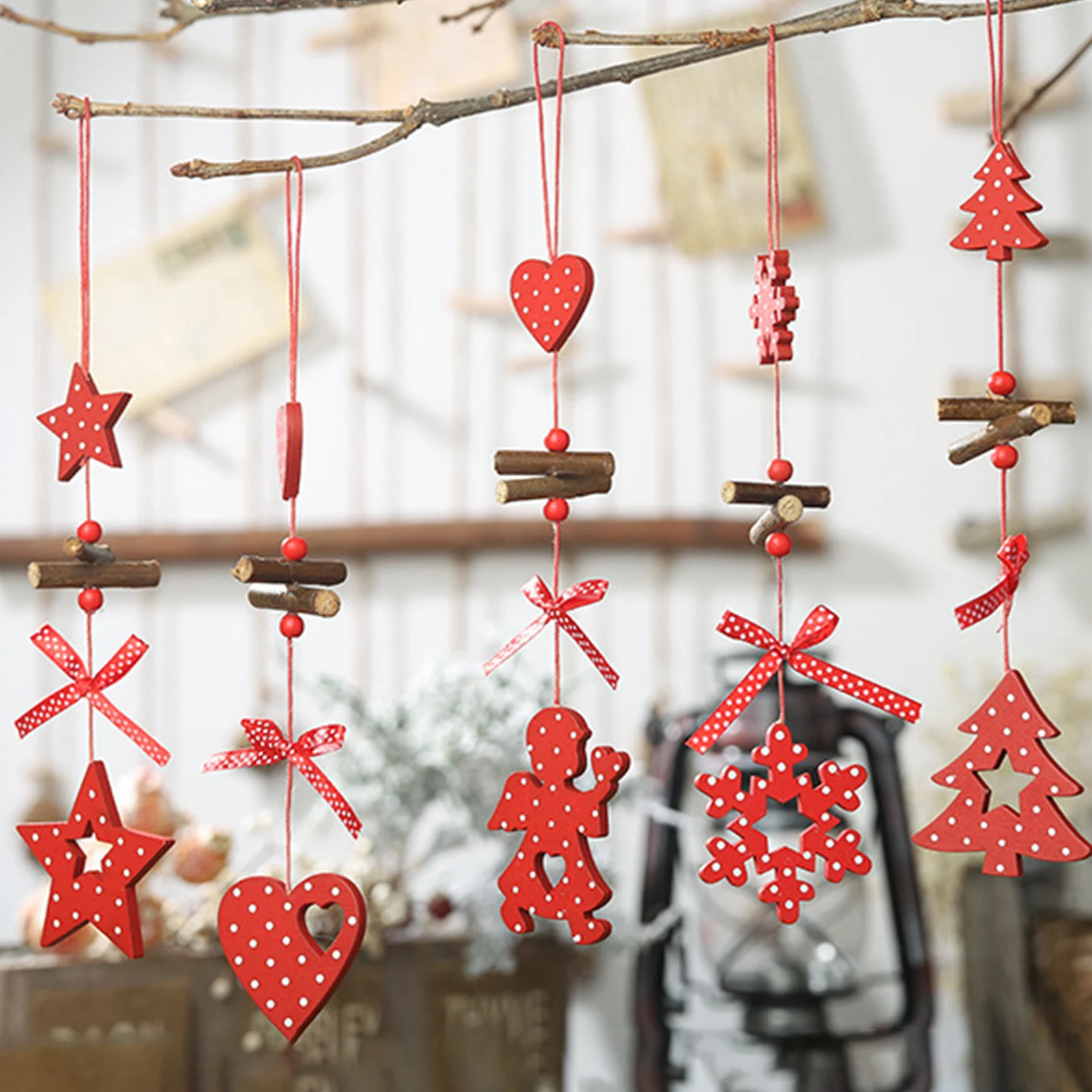 Christmas Tree Wooden Pendant Bright Colors Christmas Decorative Hangings Ornaments Durable Holiday Crafts Decor With Strings
Christmas Tree Wooden Pendant Bright Colors Christmas Decorative Hangings Ornaments Durable Holiday Crafts Decor With Strings