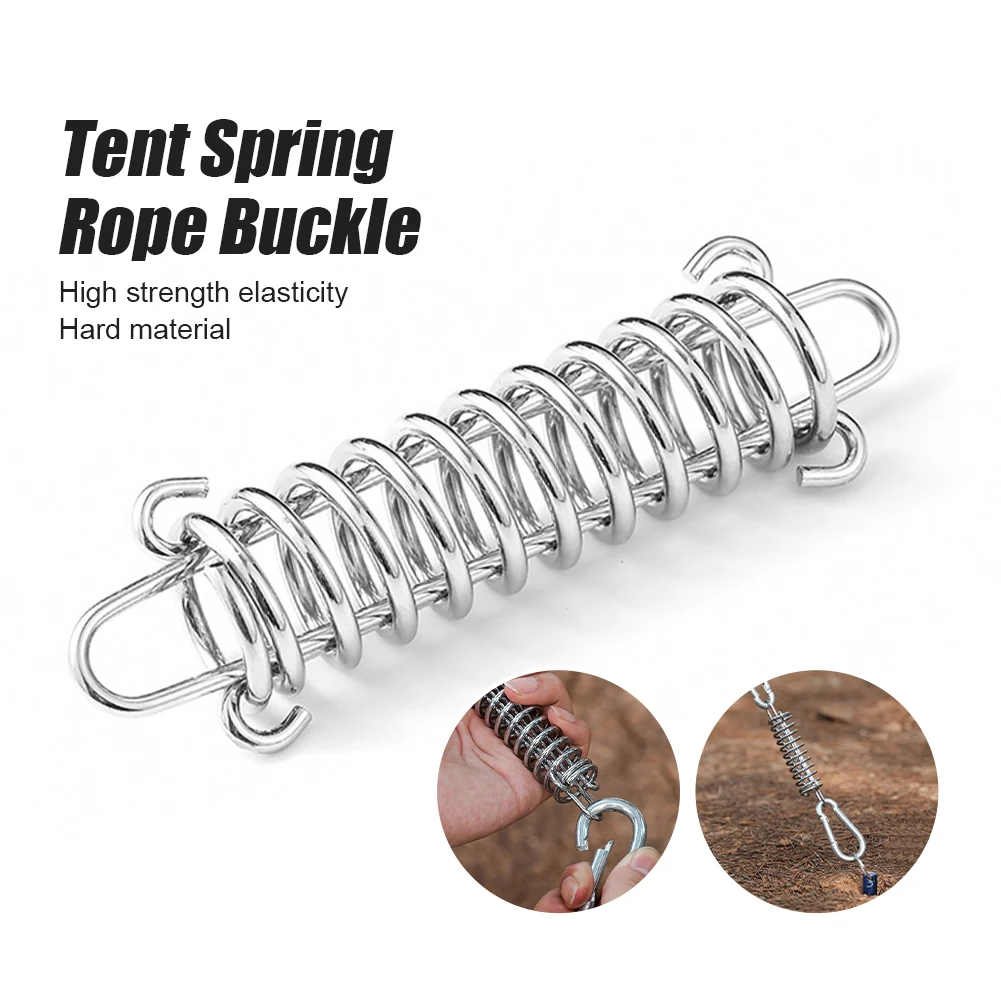 Outdoor Tent Spring Elastic Buckle Stainless Steel Wind Rope Buckle Canopy Awning Rope Fixed Hook for Camping Hiking Backpacking
Outdoor Tent Spring Elastic Buckle Stainless Steel Wind Rope Buckle Canopy Awning Rope Fixed Hook for Camping Hiking Backpacking
