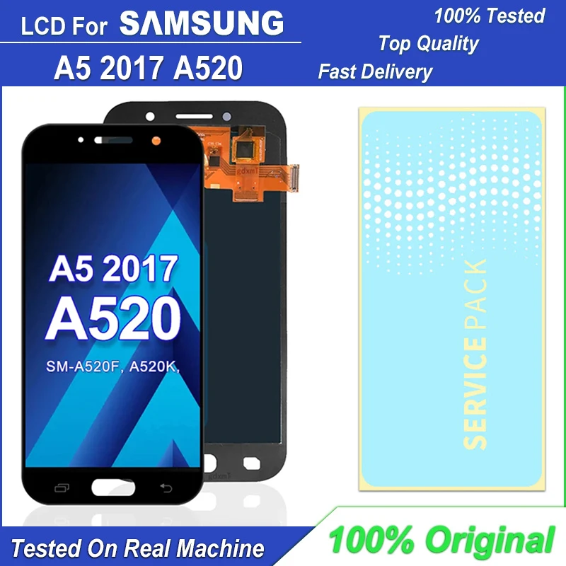 5.2" Original Super AMOLED LCD Display For Samsung Galaxy A5 2017 A520 SM-520F A520M LCD Touch Screen Digitizer Assembly
5.2" Original Super AMOLED LCD Display For Samsung Galaxy A5 2017 A520 SM-520F A520M LCD Touch Screen Digitizer Assembly