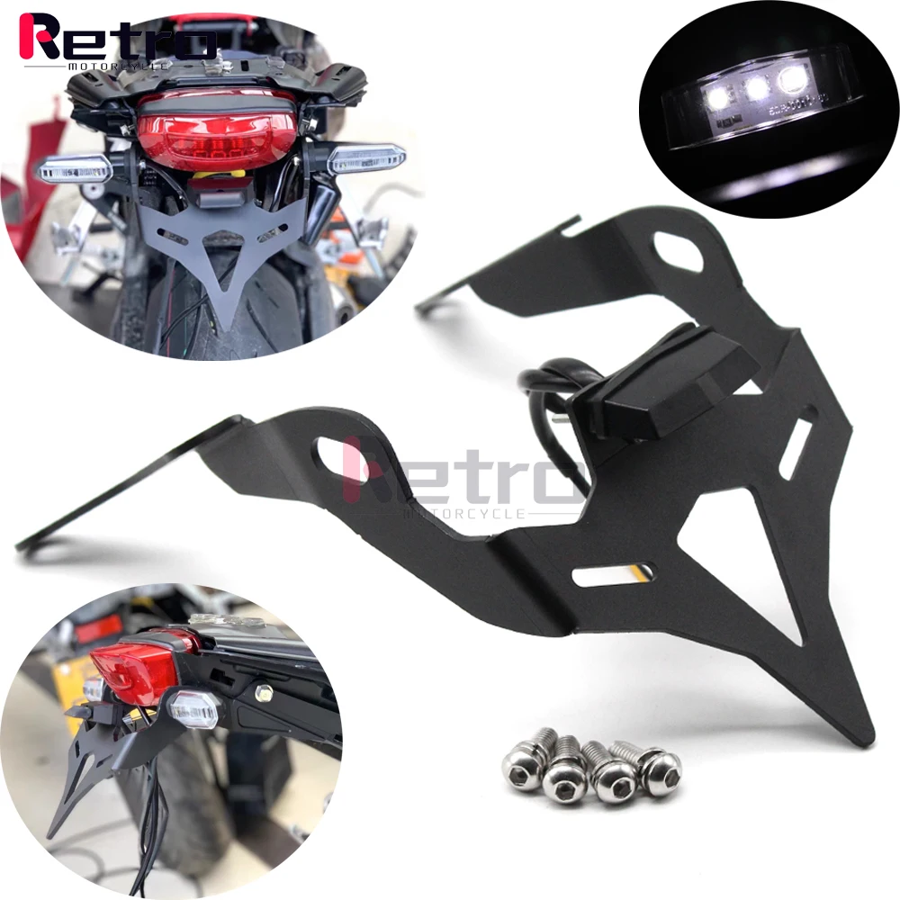 License Plate Holder LED Light For HONDA CB650R CBR650R 2019 2020 Motorcycle Accessories Tail Tidy Fender Eliminator
License Plate Holder LED Light For HONDA CB650R CBR650R 2019 2020 Motorcycle Accessories Tail Tidy Fender Eliminator