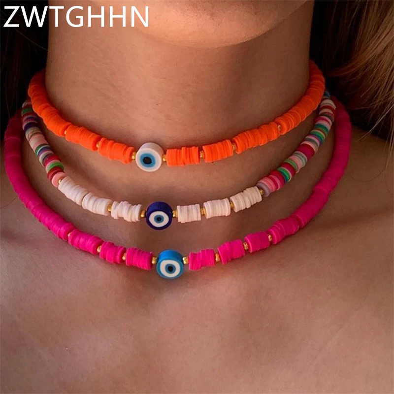 ZWTGHHN Fashion Multicolor Soft Pottery Acrylic Interval Beaded Necklace For Women Boho Luxury Clavicle Chain Jewelry Gifts
ZWTGHHN Fashion Multicolor Soft Pottery Acrylic Interval Beaded Necklace For Women Boho Luxury Clavicle Chain Jewelry Gifts