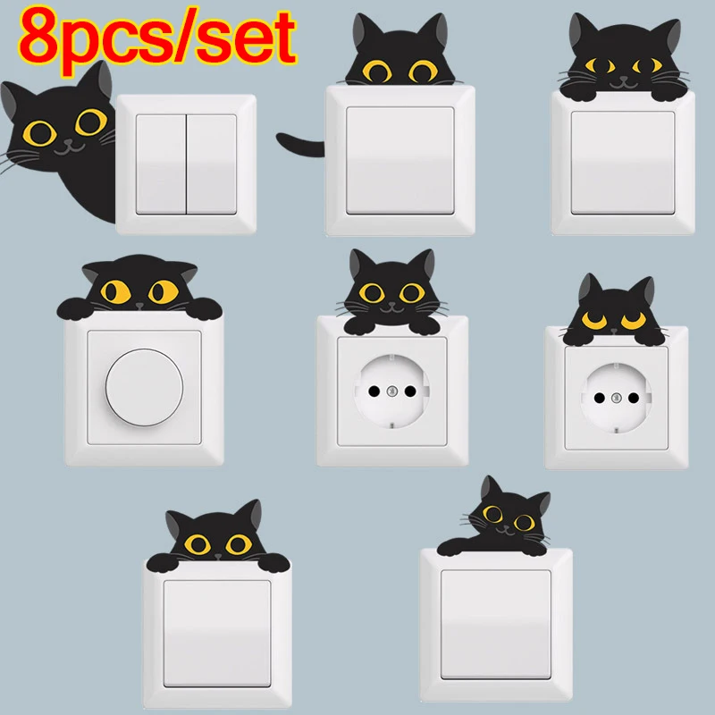 Halloween Black Cats Switch Sticker for Living Room Bedroom Switch Home Decoration Mural Decals Wall Stickers Cute Wallpaper
Halloween Black Cats Switch Sticker for Living Room Bedroom Switch Home Decoration Mural Decals Wall Stickers Cute Wallpaper