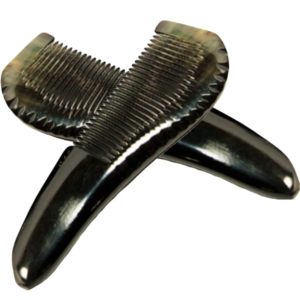 

2 Pcs Horn Comb Combs Hairdressing Tool Portable Scalp Massage Pocket Home Horns Women Miss