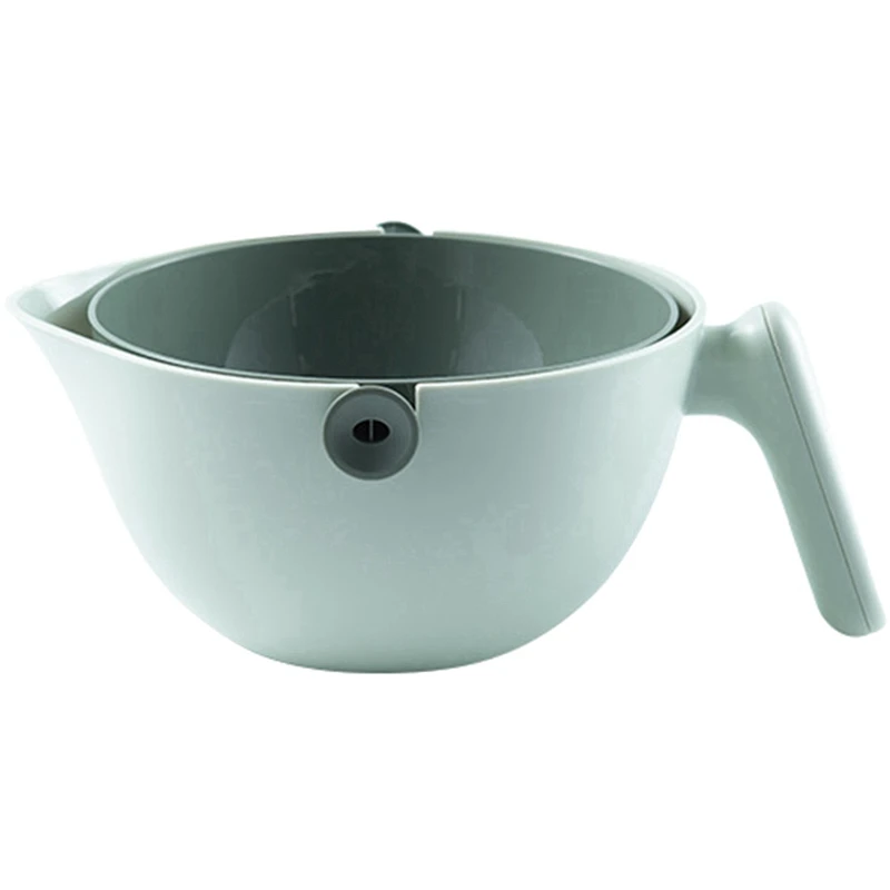 1 Piece Vegetable Fruit Washing Rotating Colander Drain Basket Kitchen Fruit Vegetable Cleaning Gadgets Light Green With Handle
1 Piece Vegetable Fruit Washing Rotating Colander Drain Basket Kitchen Fruit Vegetable Cleaning Gadgets Light Green With Handle