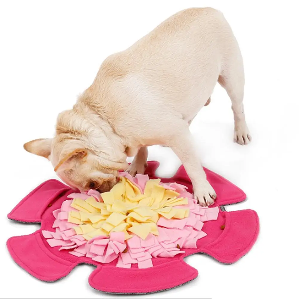 Pet Feeding Mat Flower Shape Sniffing Training Pad Fleece Blanket Dog Puzzle Toy 48*48cm Pet Supplies Dispenser Carpet Washable 
Pet Feeding Mat Flower Shape Sniffing Training Pad Fleece Blanket Dog Puzzle Toy 48*48cm Pet Supplies Dispenser Carpet Washable