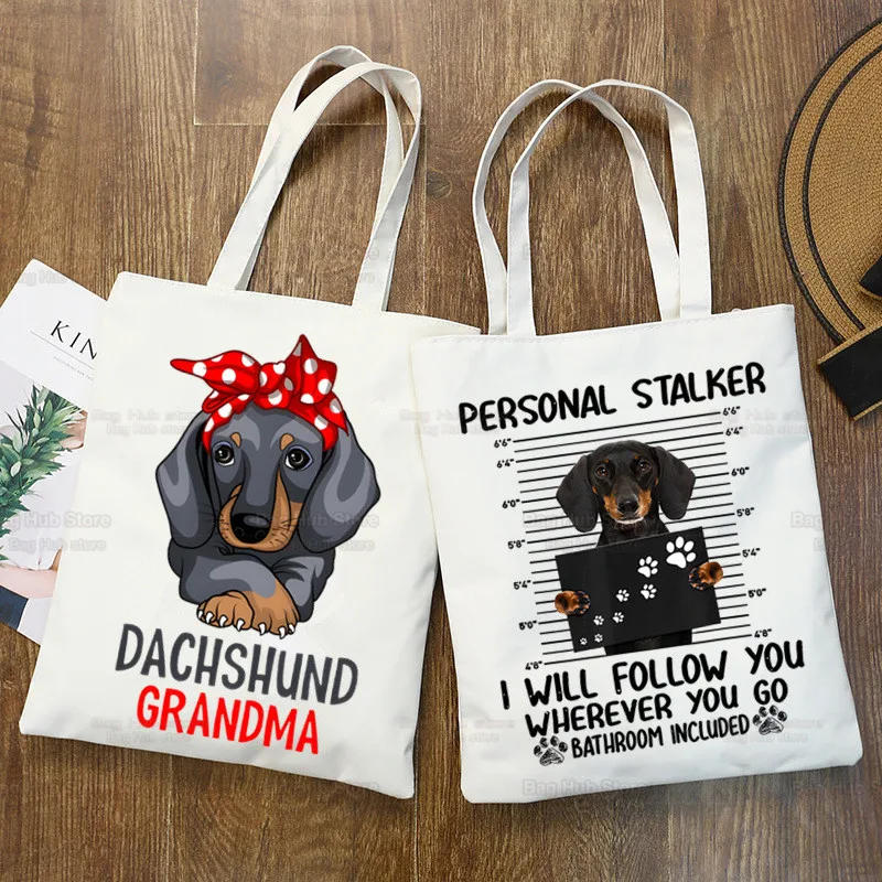 Dachshund Teckel Cute dog Reusable Shopping Bag Women Canvas Tote Bags Printing Eco Bag Cartoon Shopper Shoulder Bags
Dachshund Teckel Cute dog Reusable Shopping Bag Women Canvas Tote Bags Printing Eco Bag Cartoon Shopper Shoulder Bags