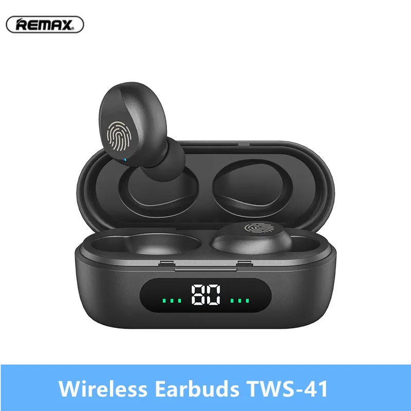 Remax Bluetooth Wireless Earphones TWS-41 In Ear Stereo Earbuds Free Earbud Switch Long Standby Headphones With Mic
Remax Bluetooth Wireless Earphones TWS-41 In Ear Stereo Earbuds Free Earbud Switch Long Standby Headphones With Mic