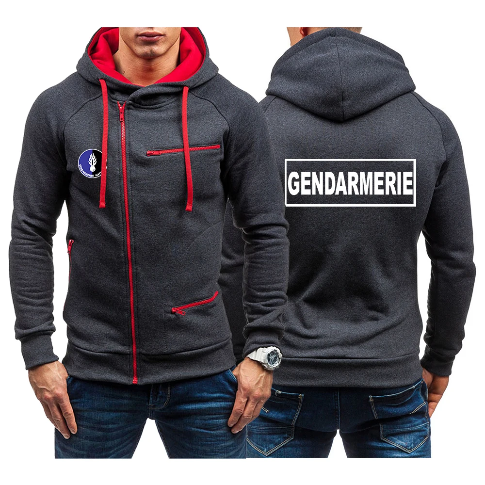 French Gendarmerie PSIG 2023 Autumn New Men New Diagonal Zip Hooded Long Sleeves Hoodies Casual Sport Jacket Sport Pullover Top
French Gendarmerie PSIG 2023 Autumn New Men New Diagonal Zip Hooded Long Sleeves Hoodies Casual Sport Jacket Sport Pullover Top