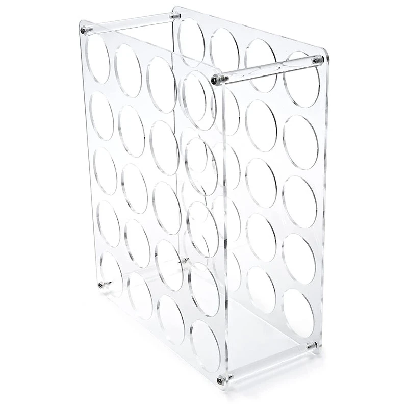 20 Hole Vinyl Roll Holder - High Capacity Lightweight Sturdy Acrylic Vinyl Storage (Clear) 
20 Hole Vinyl Roll Holder - High Capacity Lightweight Sturdy Acrylic Vinyl Storage (Clear)