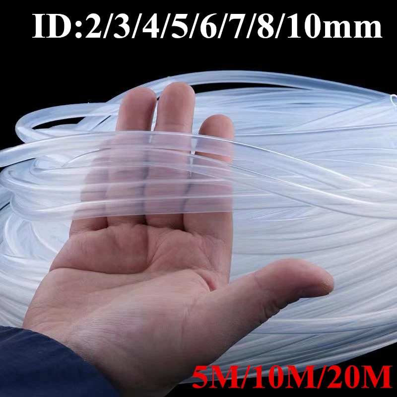 Гибкая Прозрачная силиконовая трубка 5 м, 10 м, 20 м, для мягких питьевых труб, соединитель для водяного шланга, ID 2-10 мм 
Гибкая Прозрачная силиконовая трубка 5 м, 10 м, 20 м, для мягких питьевых труб, соединитель для водяного шланга, ID 2-10 мм