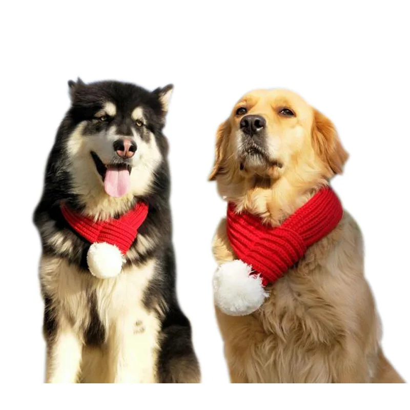 Dog Knit Scarf Winter Keep Warm Neckerchief Small Medium Pet Christmas Scarf With Snowball Christmas Knitted Bib Dog Accessories 
Dog Knit Scarf Winter Keep Warm Neckerchief Small Medium Pet Christmas Scarf With Snowball Christmas Knitted Bib Dog Accessories