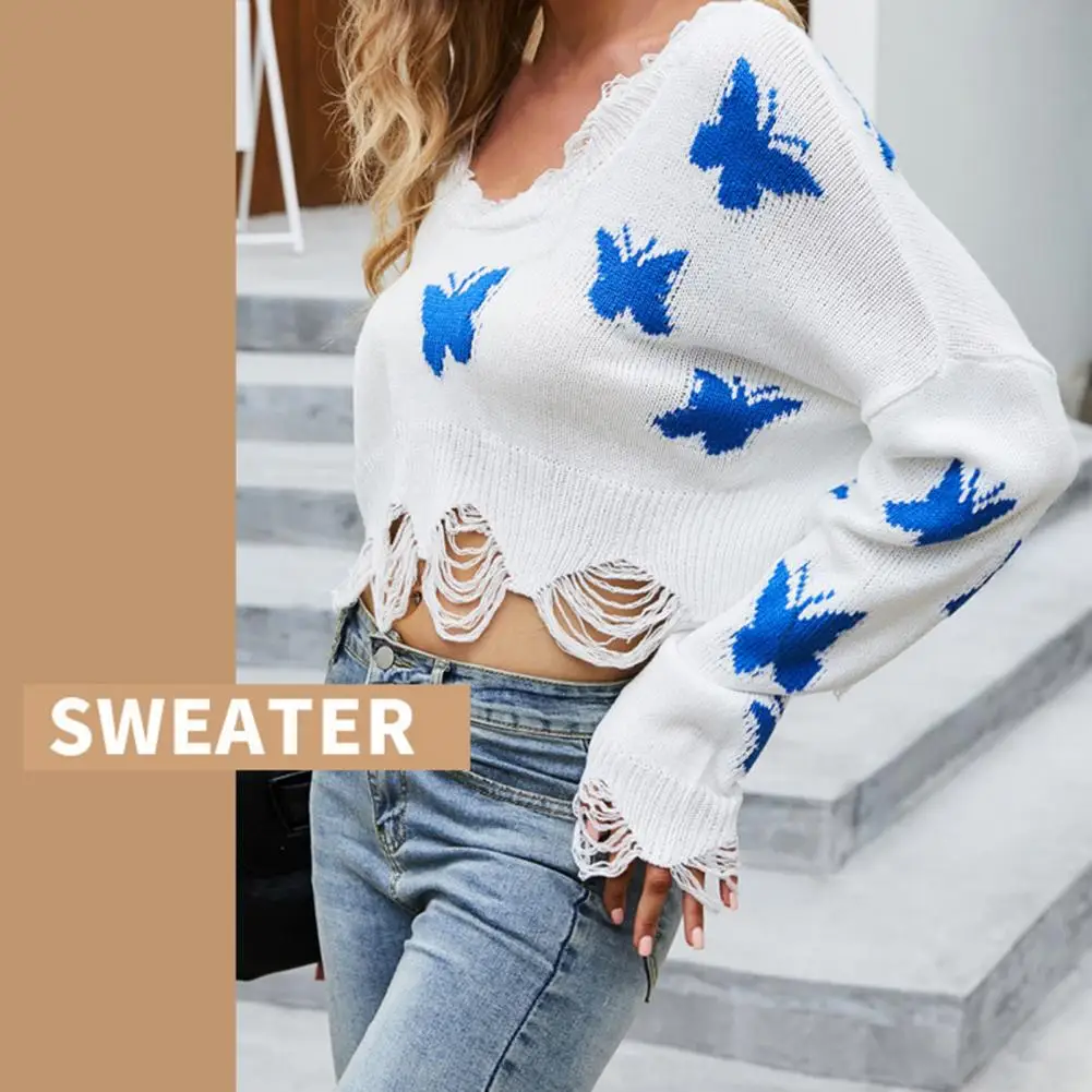 Pullover Sweater Long Sleeve Winter Sweater Broken Hollow Out Tassel Cropped Pullover Knitwear
Pullover Sweater Long Sleeve Winter Sweater Broken Hollow Out Tassel Cropped Pullover Knitwear