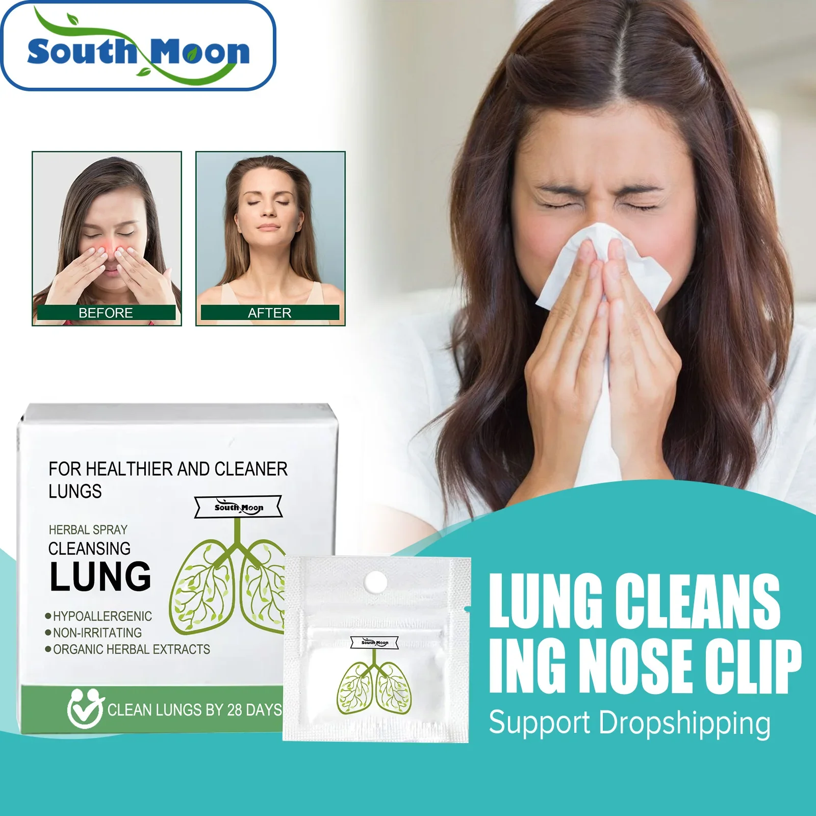 Lung Cleansing Nasal Clip Detox Clear Nasal Congestion Relieve Allergic Rhinitis Itchy Swelling Runny Nose Herbal Soothing Spray
Lung Cleansing Nasal Clip Detox Clear Nasal Congestion Relieve Allergic Rhinitis Itchy Swelling Runny Nose Herbal Soothing Spray