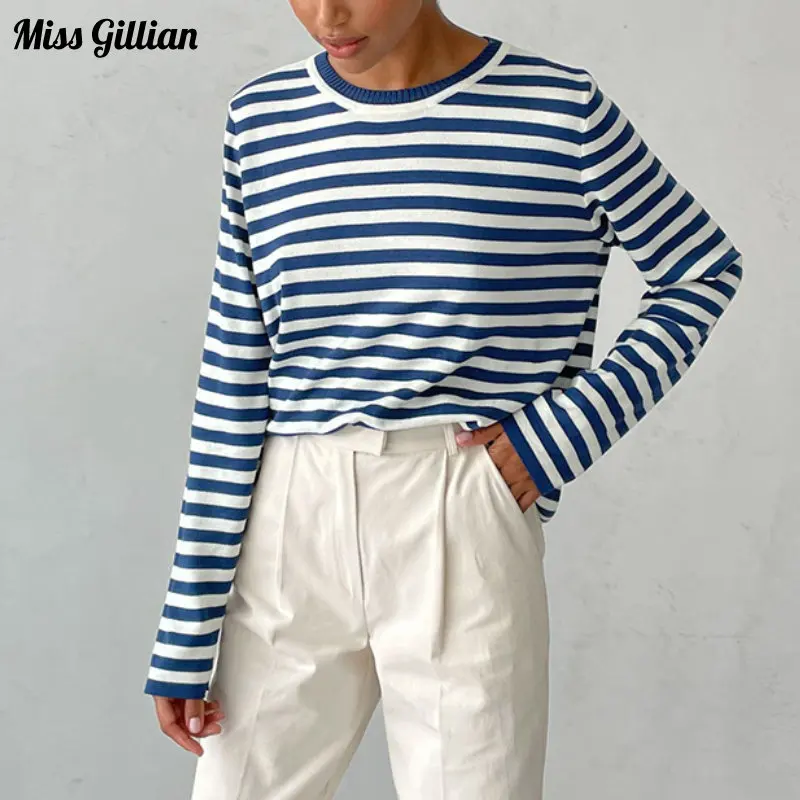 Knitted Stripe Sweater Women 2022 Autumn Winter Loose Casual Thick Round Neck Tops Female Warm Clothes Long-sleeved Pullovers
Knitted Stripe Sweater Women 2022 Autumn Winter Loose Casual Thick Round Neck Tops Female Warm Clothes Long-sleeved Pullovers
