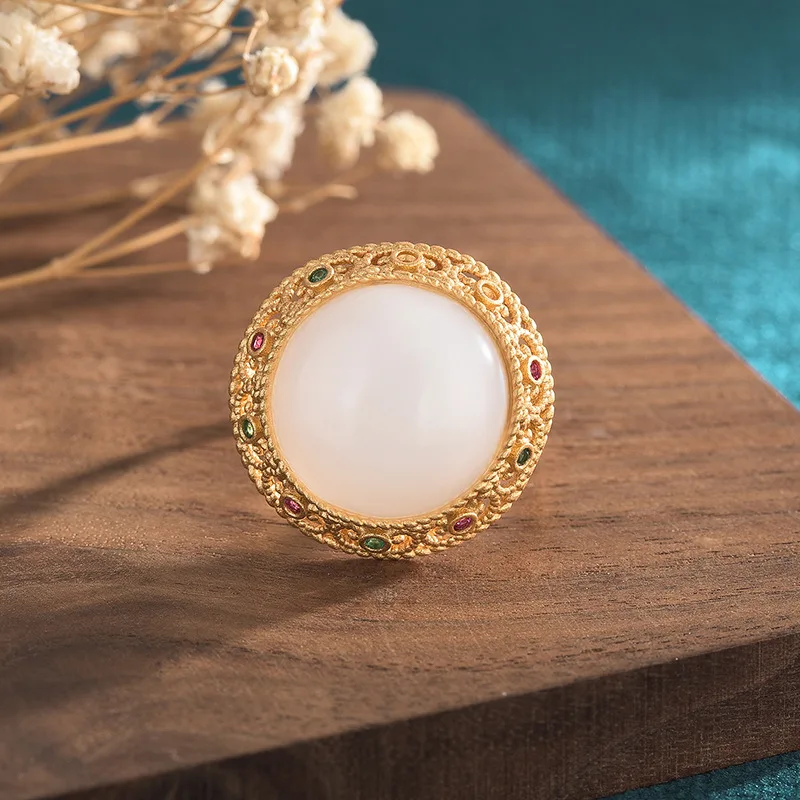 White Jade Rings Gemstones Stone Real Jewelry Carved Natural Fashion Women Adjustable Ring Gemstone Amulet Jadeite 925 Silver
White Jade Rings Gemstones Stone Real Jewelry Carved Natural Fashion Women Adjustable Ring Gemstone Amulet Jadeite 925 Silver