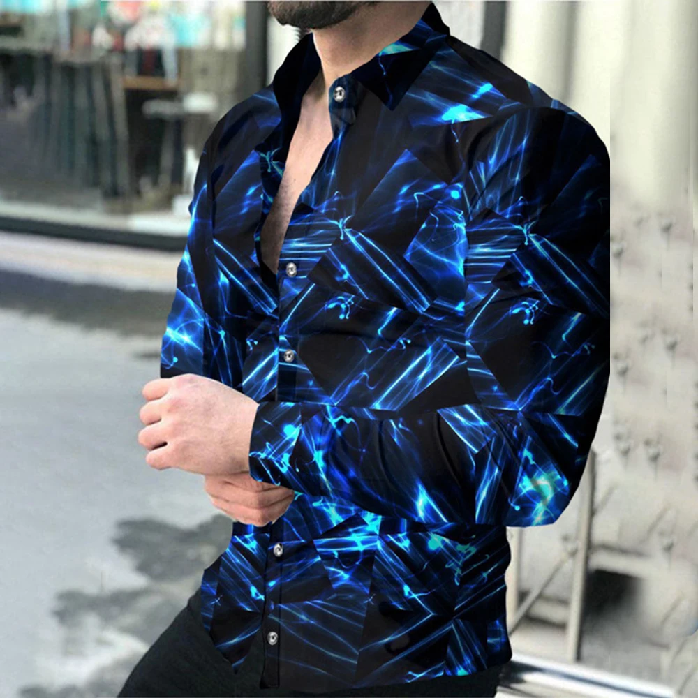 Geometric Shirt Men Blouse Blue Flame Printed Business Buttons Closure Casual Hawaiian Lapel Collar Long Sleeves
Geometric Shirt Men Blouse Blue Flame Printed Business Buttons Closure Casual Hawaiian Lapel Collar Long Sleeves