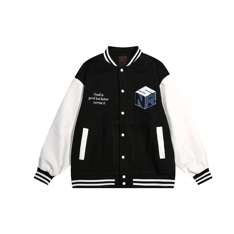 2023 Spring And Team Autumn Letterman School Baseball Jacket Men's Sportswear Pu Leather Splicing American Jacket
2023 Spring And Team Autumn Letterman School Baseball Jacket Men's Sportswear Pu Leather Splicing American Jacket