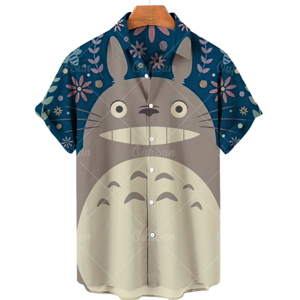 

Unisex Anime Shirts Men Women Single Button 5xl Loose Top 2023 Men's Hawaiian Shirt 3d Animation Printed Short Sleeve Fashion