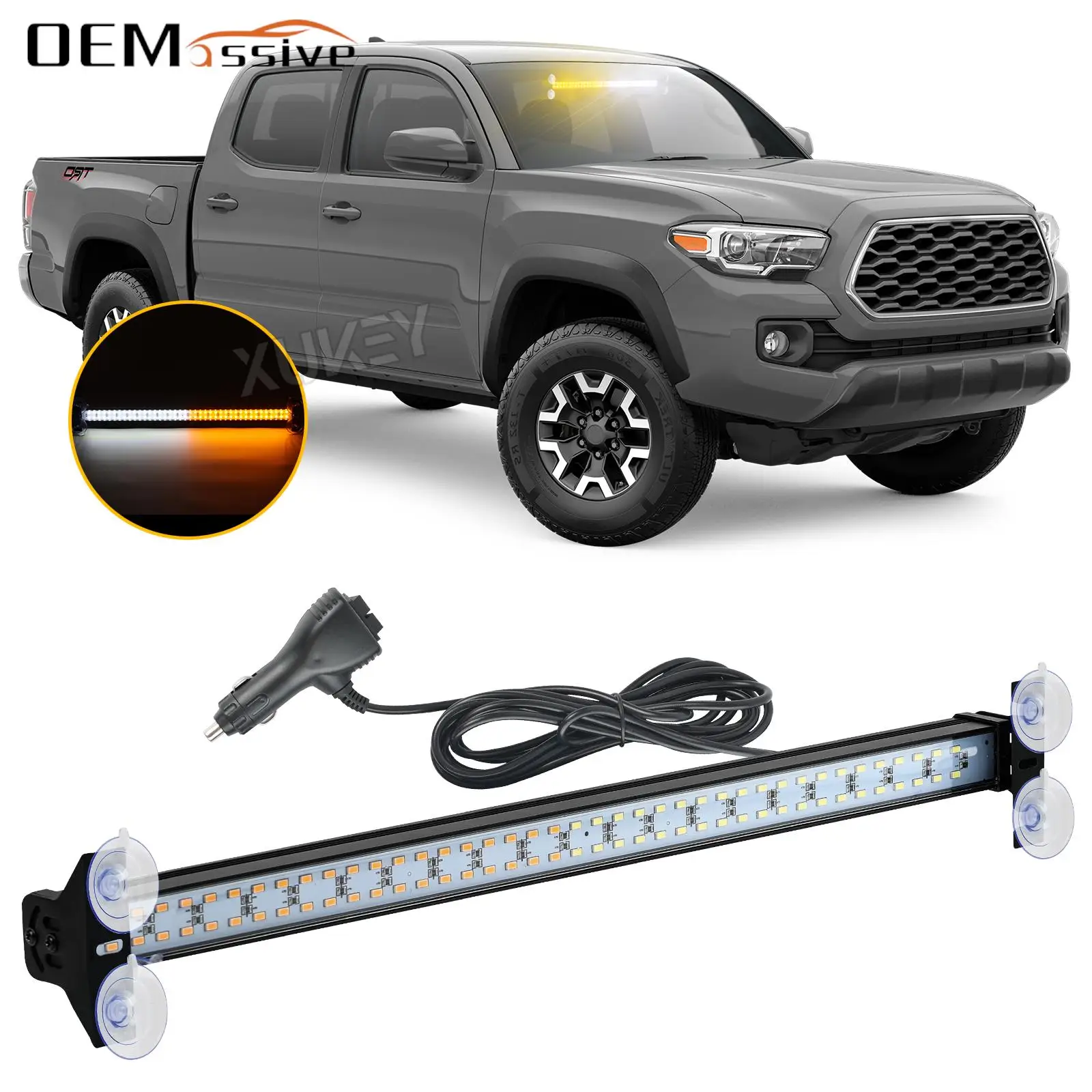 21'' 144 LED Yellow White Car Strobe Light Bar Emergency Warning Hazard Lamp 26 Flash Mode Pickup SUV Cigarette Lighter 12v-24v
21'' 144 LED Yellow White Car Strobe Light Bar Emergency Warning Hazard Lamp 26 Flash Mode Pickup SUV Cigarette Lighter 12v-24v
