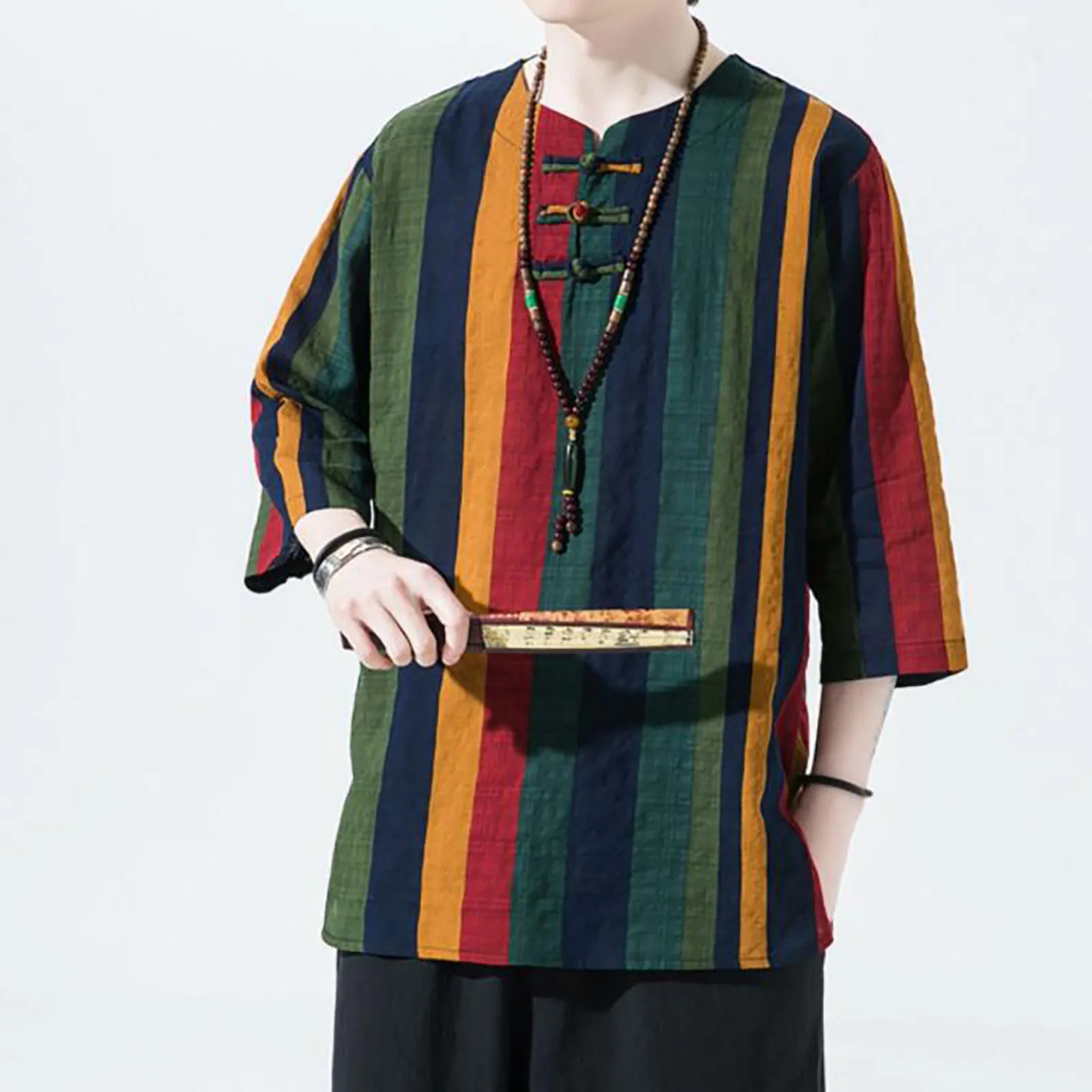 Мужская модная рубашка с коротким рукавом, пляжный топ с круглым вырезом и кулиской для йоги, летние топы в африканском стиле с цветочным принтом и полосками
Мужская модная рубашка с коротким рукавом, пляжный топ с круглым вырезом и кулиской для йоги, летние топы в африканском стиле с цветочным принтом и полосками