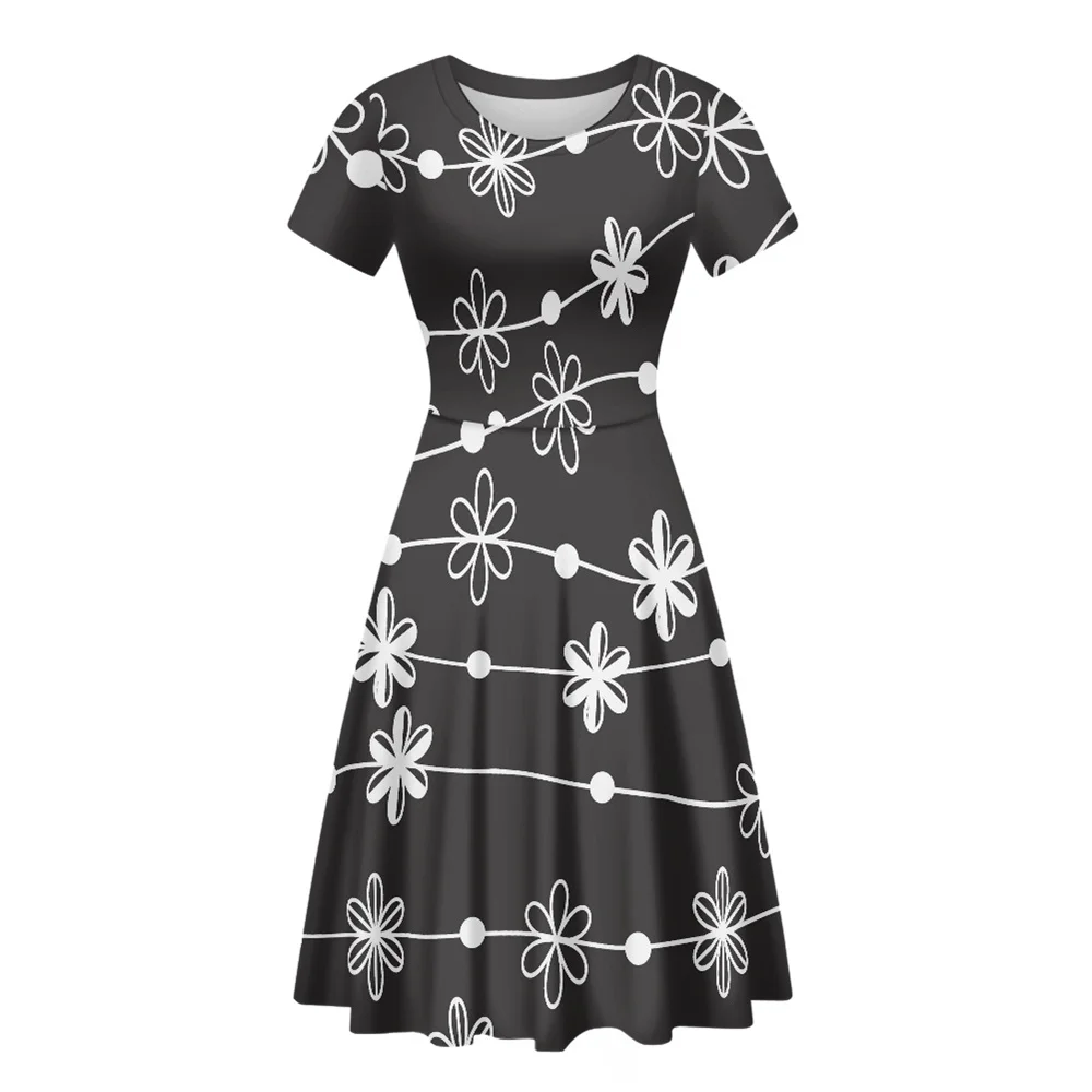 Платье женское летнее с цветочным принтом, Повседневный Сарафан свободного покроя, повседневная одежда для дня рождения, черное белое
Платье женское летнее с цветочным принтом, Повседневный Сарафан свободного покроя, повседневная одежда для дня рождения, черное белое