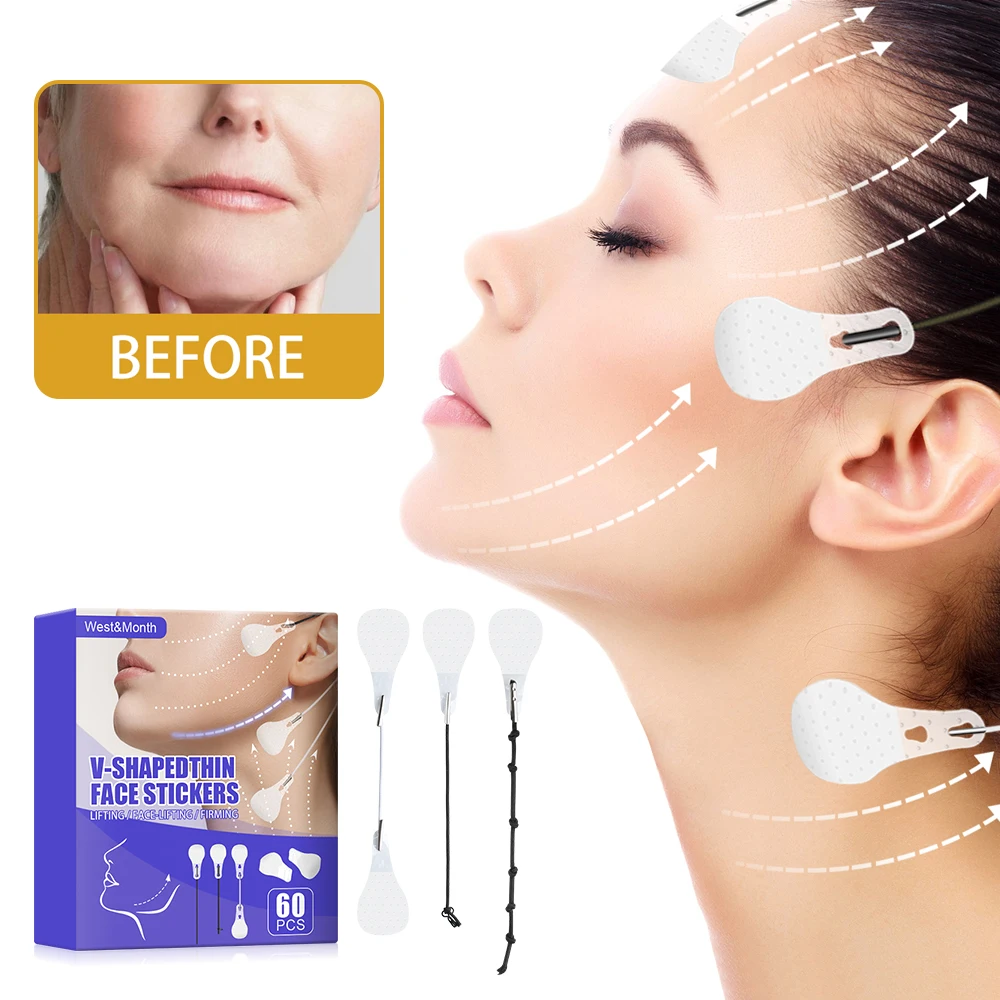 60pcs Invisible V Face Lift Tapes Wrinkle Removal Sticker Adhesives Forehead Neck Pad Anti Aging Patch Facial Slimming Mask
60pcs Invisible V Face Lift Tapes Wrinkle Removal Sticker Adhesives Forehead Neck Pad Anti Aging Patch Facial Slimming Mask