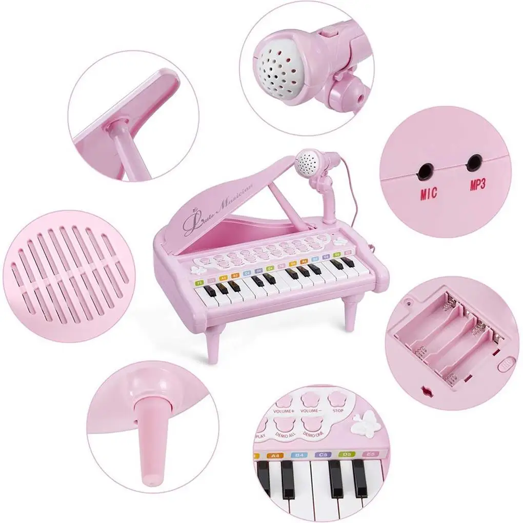 Mini Piano Plastic Music Gifts Children Musical Toy Teaching Musical Electronic Organ Child Pink Black Gift Toys
Mini Piano Plastic Music Gifts Children Musical Toy Teaching Musical Electronic Organ Child Pink Black Gift Toys