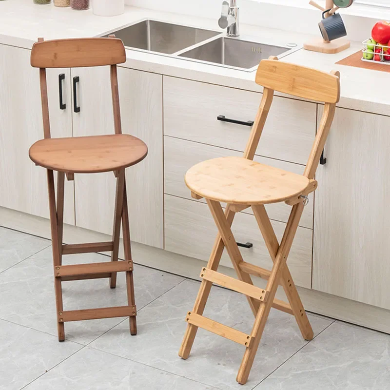 

Складные барные стулья, простые деревянные высокие уличные стулья для дома, кухни, завтрака, сада, патио, пляжа, складная мебель для ресторана