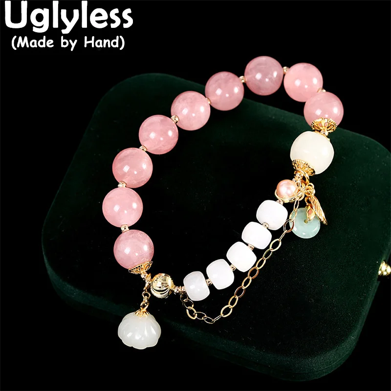 Uglyless Elastic Rope Natural Pink Crystals Rose Quartz Bracelets for Women Ethnic Thai Silver Multi Gemstone Jewelry 925 Silver
Uglyless Elastic Rope Natural Pink Crystals Rose Quartz Bracelets for Women Ethnic Thai Silver Multi Gemstone Jewelry 925 Silver